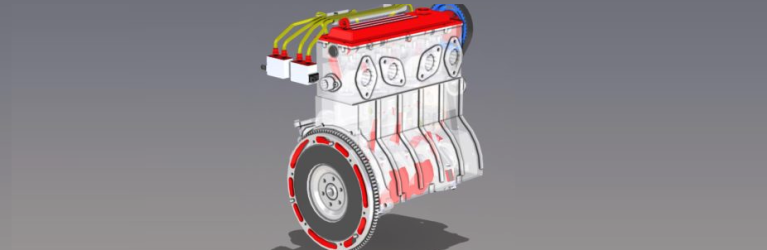 Screenshot of a model from the Solidworks 2022 benchmark